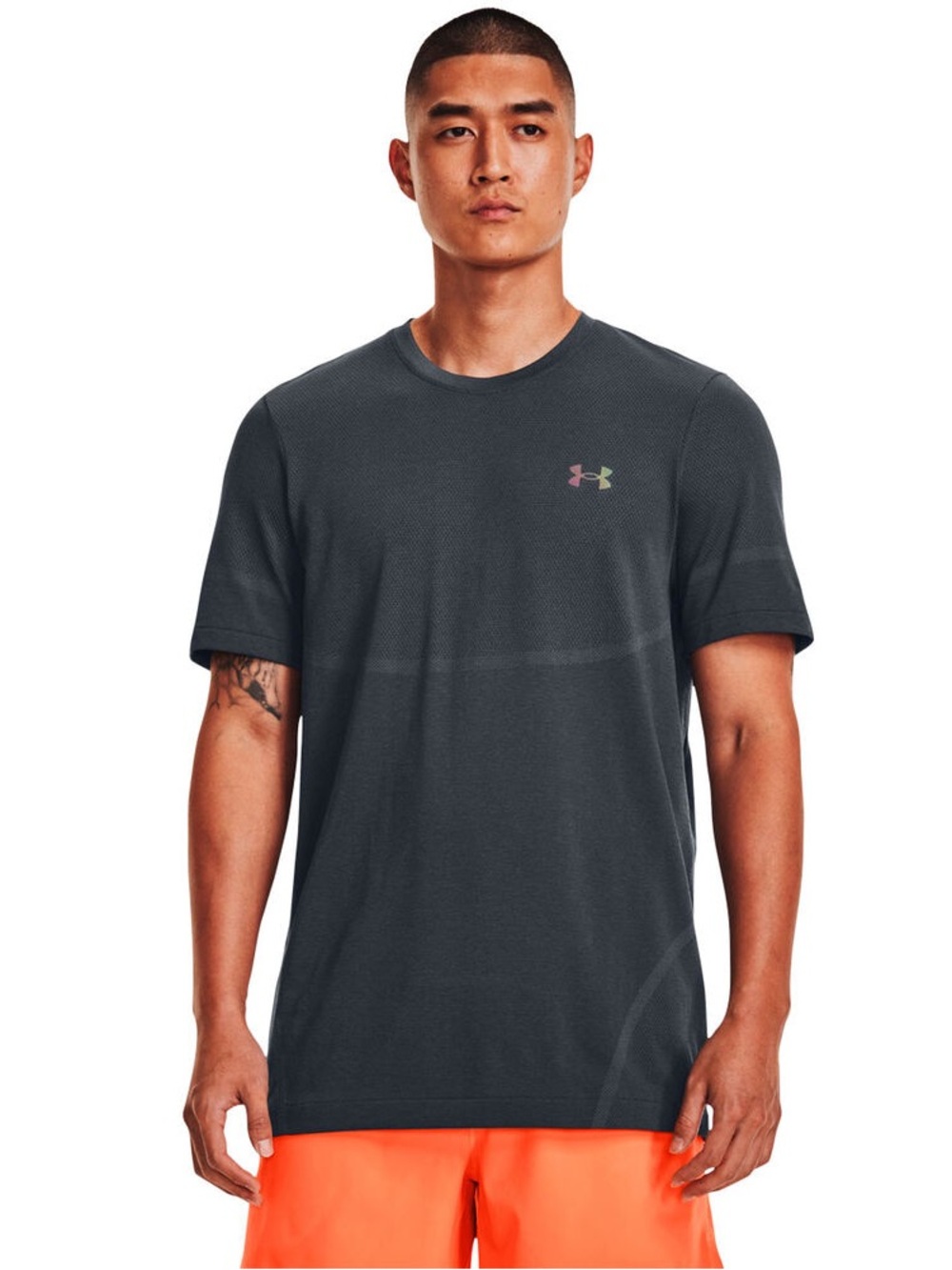 Under Armour Rush Dark Charcoal Performance Tee